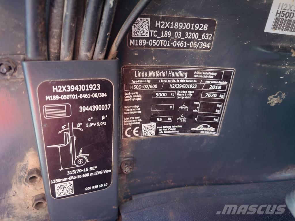 Linde H50D600/394 Dizelski viličarji