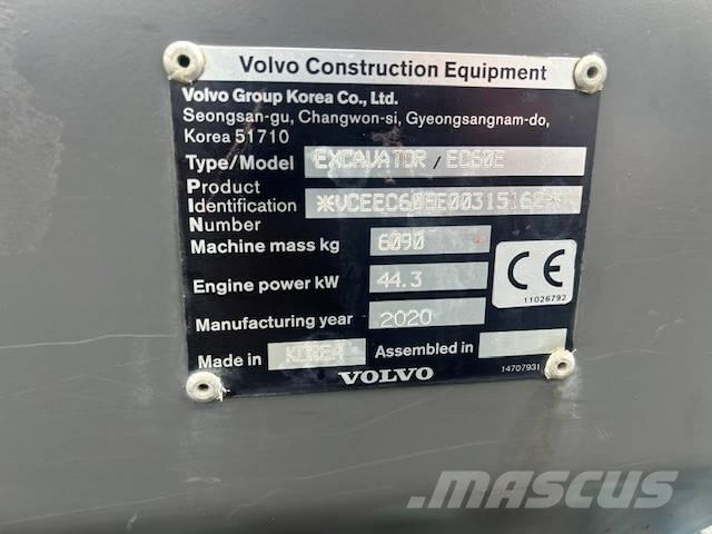 Volvo EC 60 E Mini bagri <7t