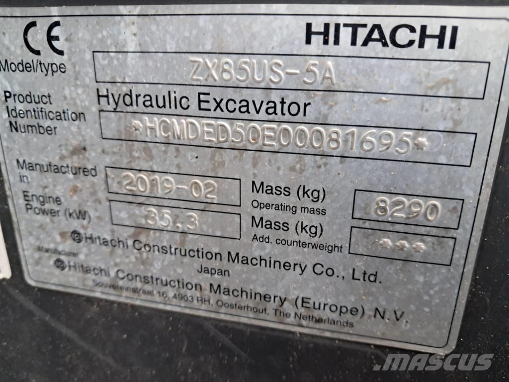 Hitachi ZX 85 US-5 A Midi bagri 7t – 12t