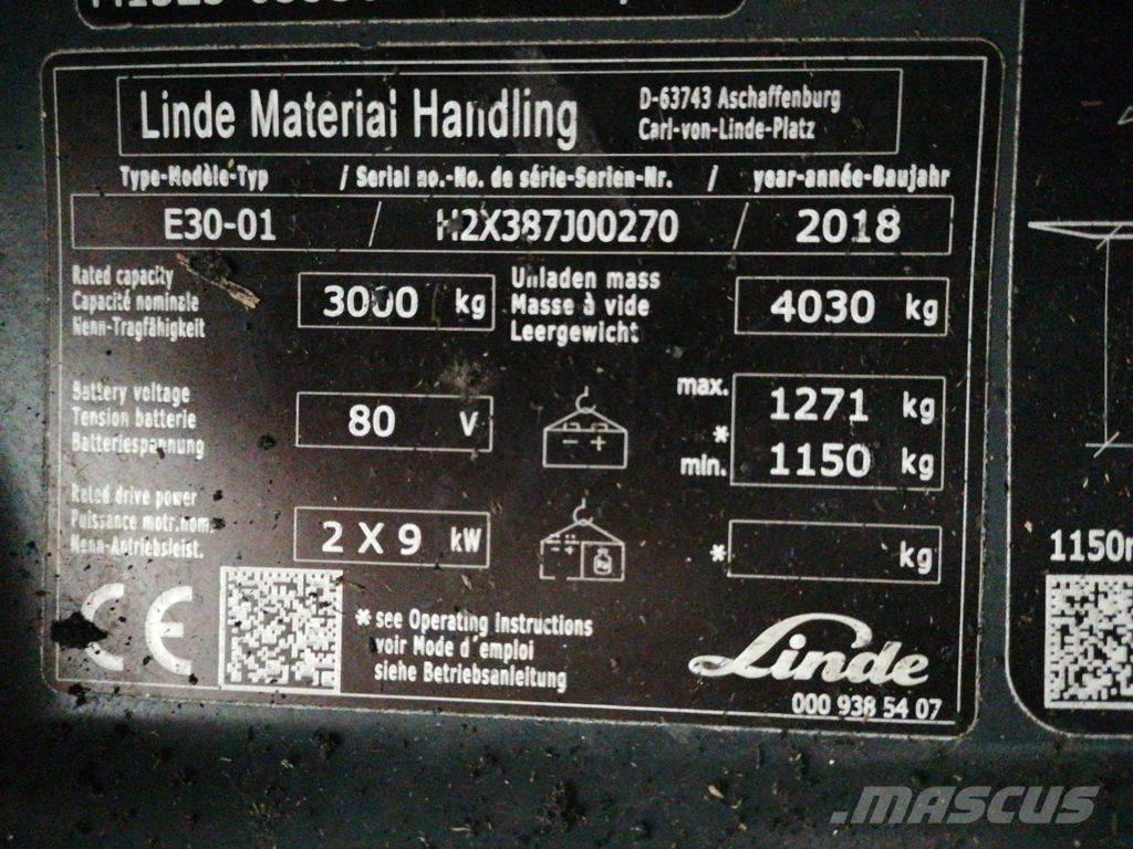 Linde E30-01 Električni viličarji