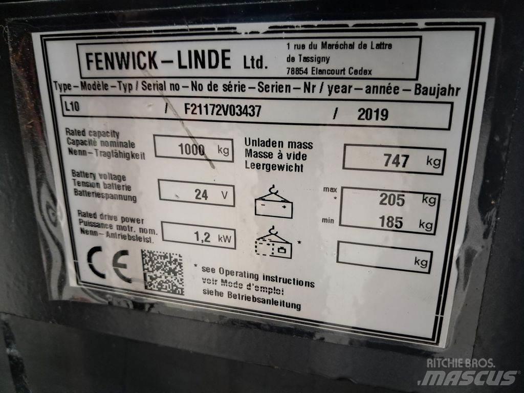 Linde L10 Ročni električni viličar