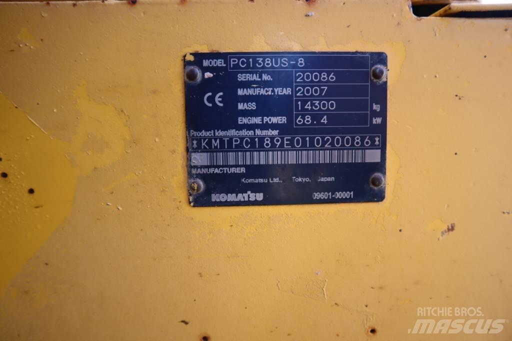 Komatsu PC138US-8 Bagri goseničarji