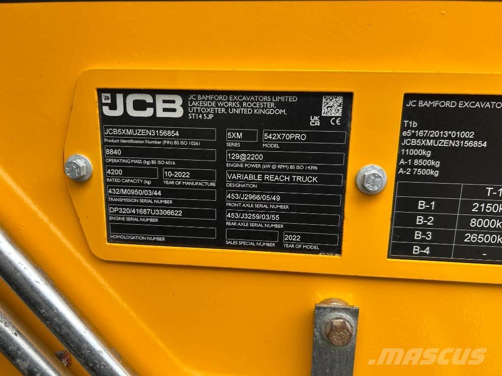 JCB 542-70 Agri Pro Kmetijski teleskopski nakladalci
