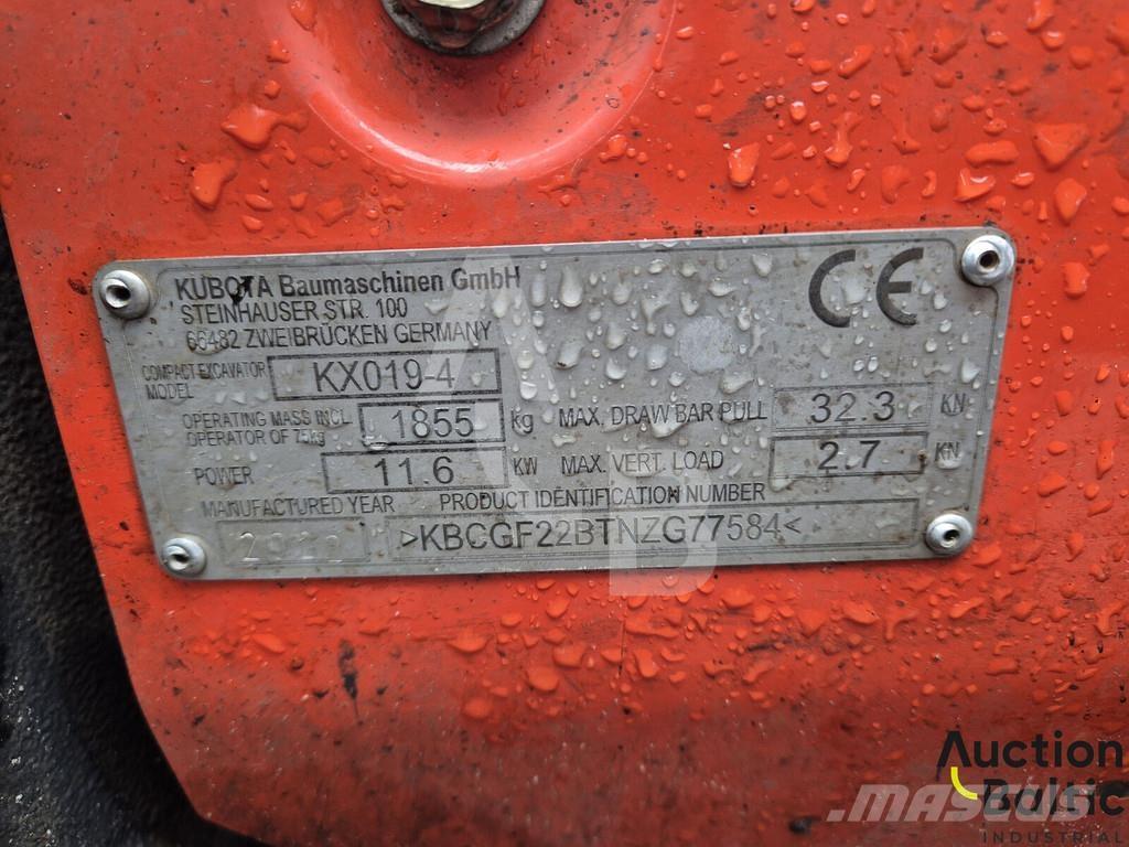 Kubota KX 019-4 Mini bagri <7t