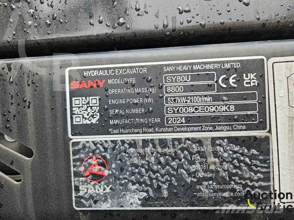 Sany SY80U Midi bagri 7t – 12t