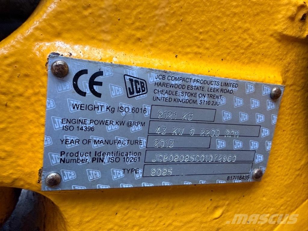 JCB 8085 ZTS Midi bagri 7t – 12t