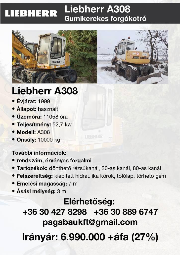 Liebherr A 308 Bagri na kolesih