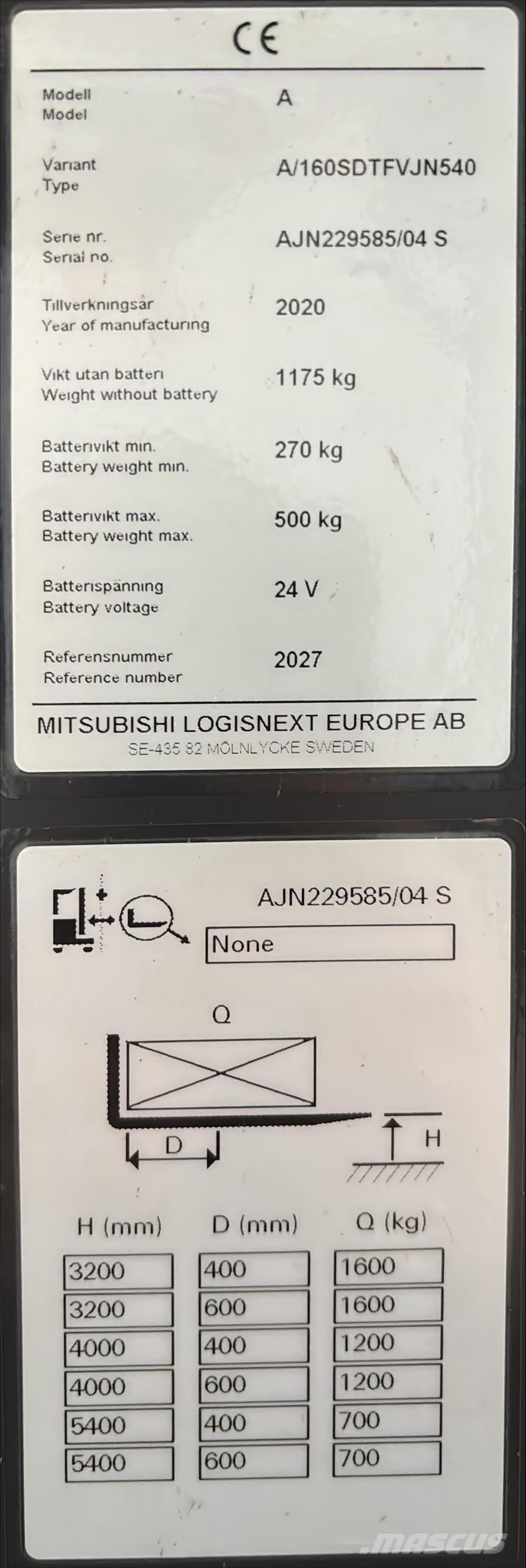 Atlet A160 Samopogonski ročni viličarji