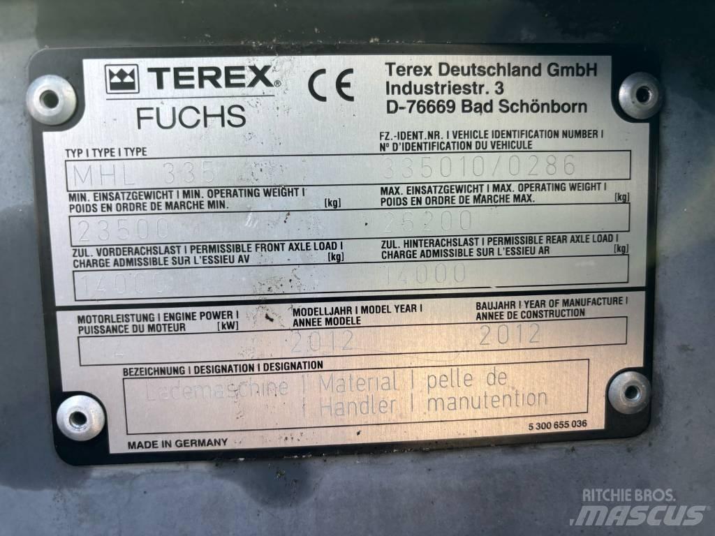 Fuchs MHL 335 Bagri za prekladanje primarnih/sekundarnih surovin