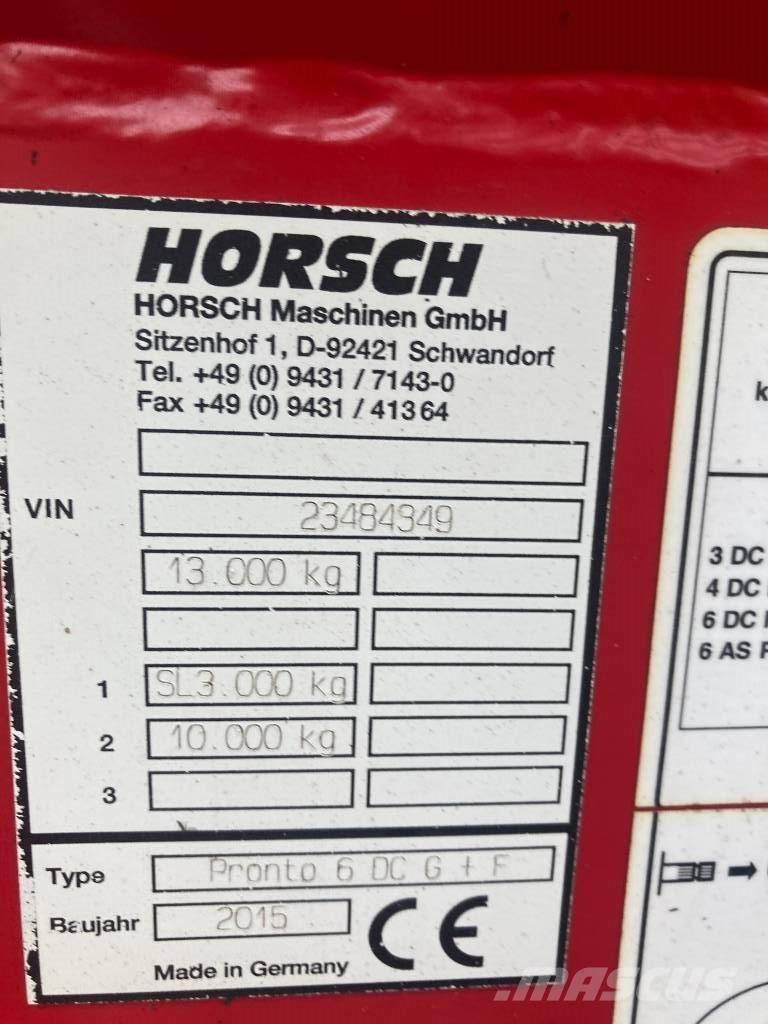 Horsch PRONTO 6DC Kombinirane sejalnice