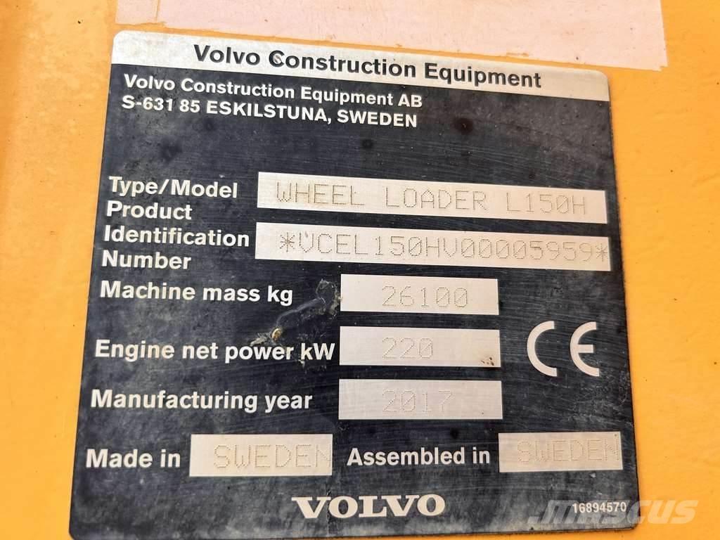 Volvo L150H Kolesni nakladalci