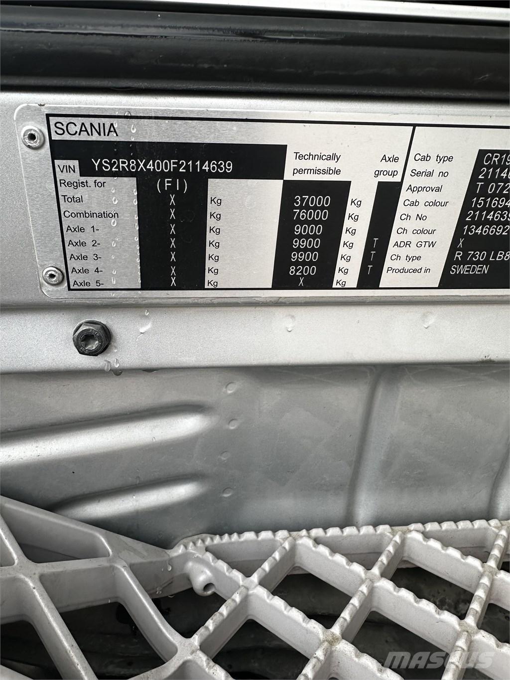 Scania R 730 Tovornjaki zabojniki