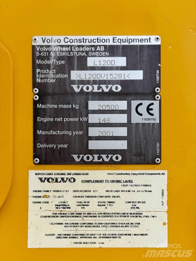 Volvo L 120 D Kolesni nakladalci