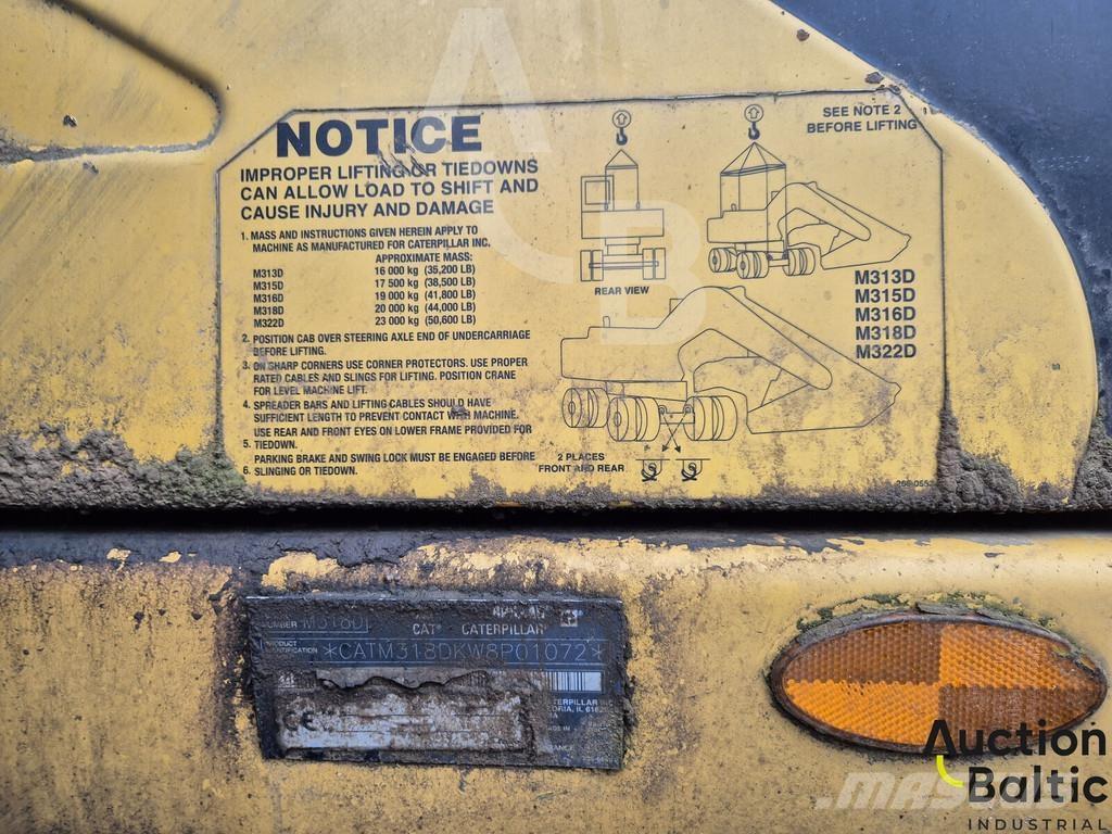 CAT M 318 D Bagri na kolesih