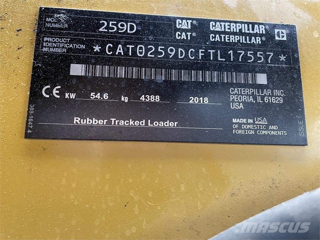 CAT 259D HF Skid steer mini nakladalci