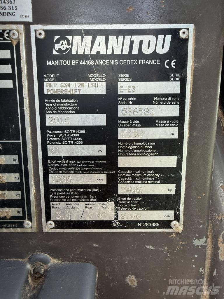 Manitou MLT 634-120 Teleskopski viličarji