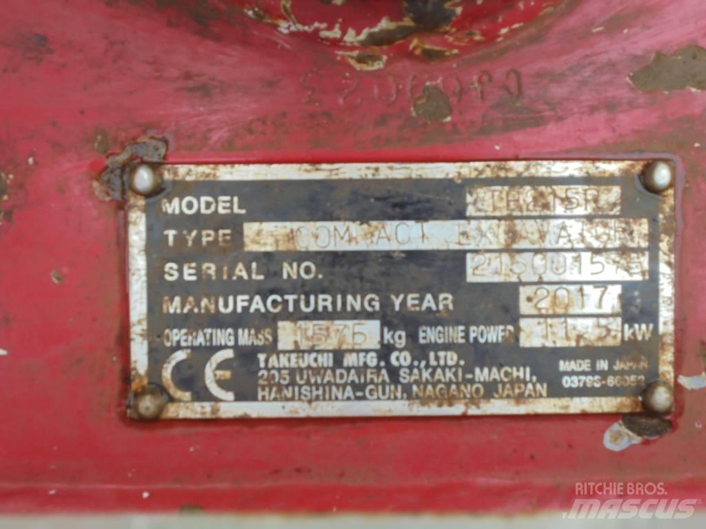 Takeuchi TB215R Mini bagri <7t