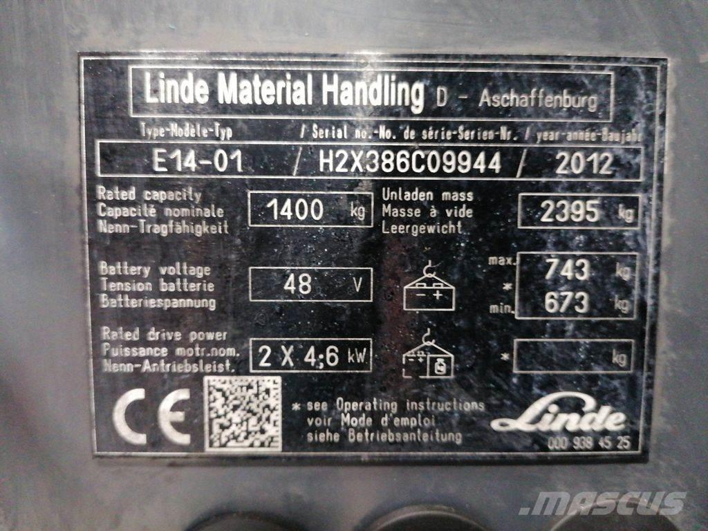 Linde E14-01 Električni viličarji