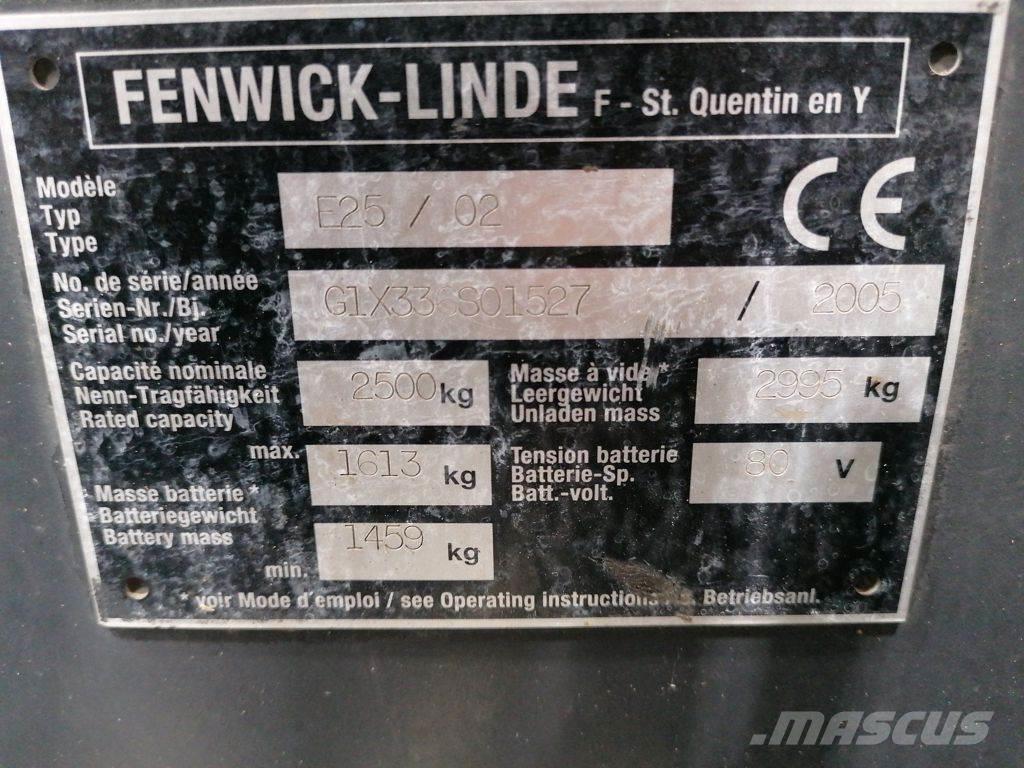 Linde E25/02 Električni viličarji