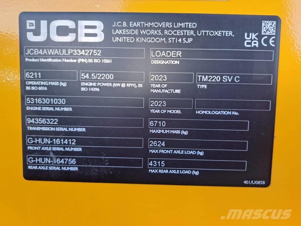 JCB TM 220 SV Kolesni nakladalci