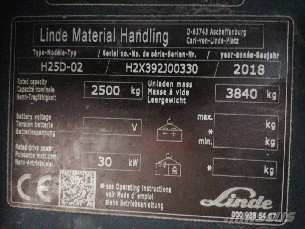 Linde H25D-02 Dizelski viličarji