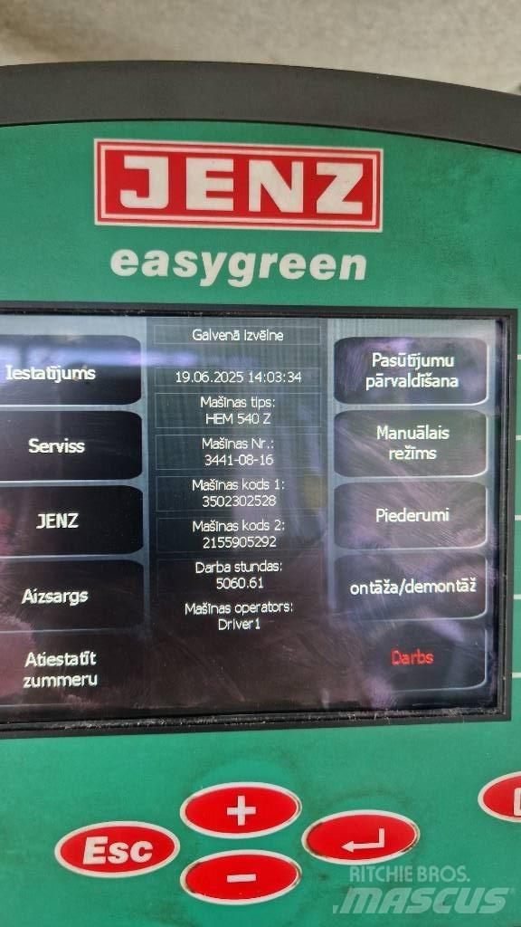 JENZ HEM 540Z Drobilci lesa