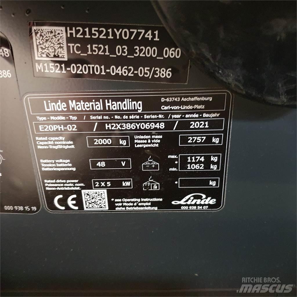 Linde E20PH Električni viličarji