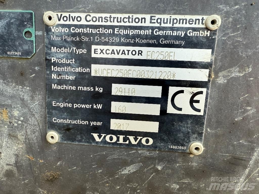 Volvo EC 250 EL Bagri goseničarji