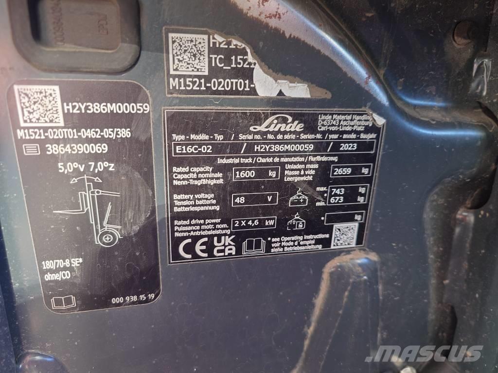 Linde E16C/386-02 Električni viličarji