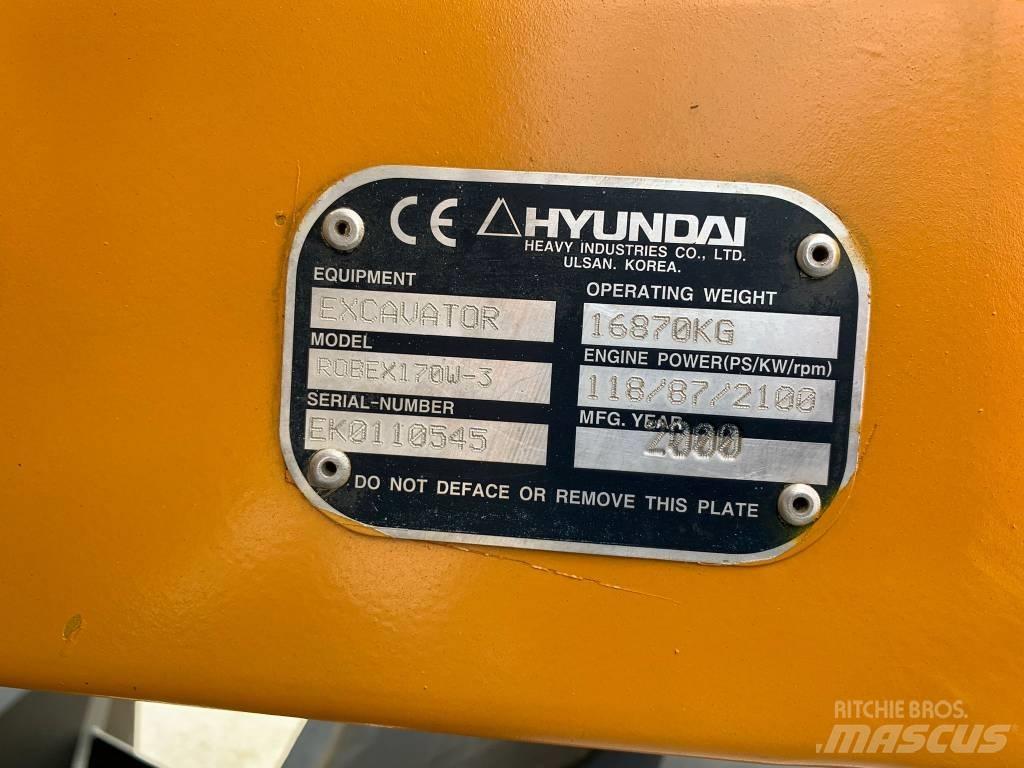 Hyundai ROBEX 170W-3 Bagri na kolesih