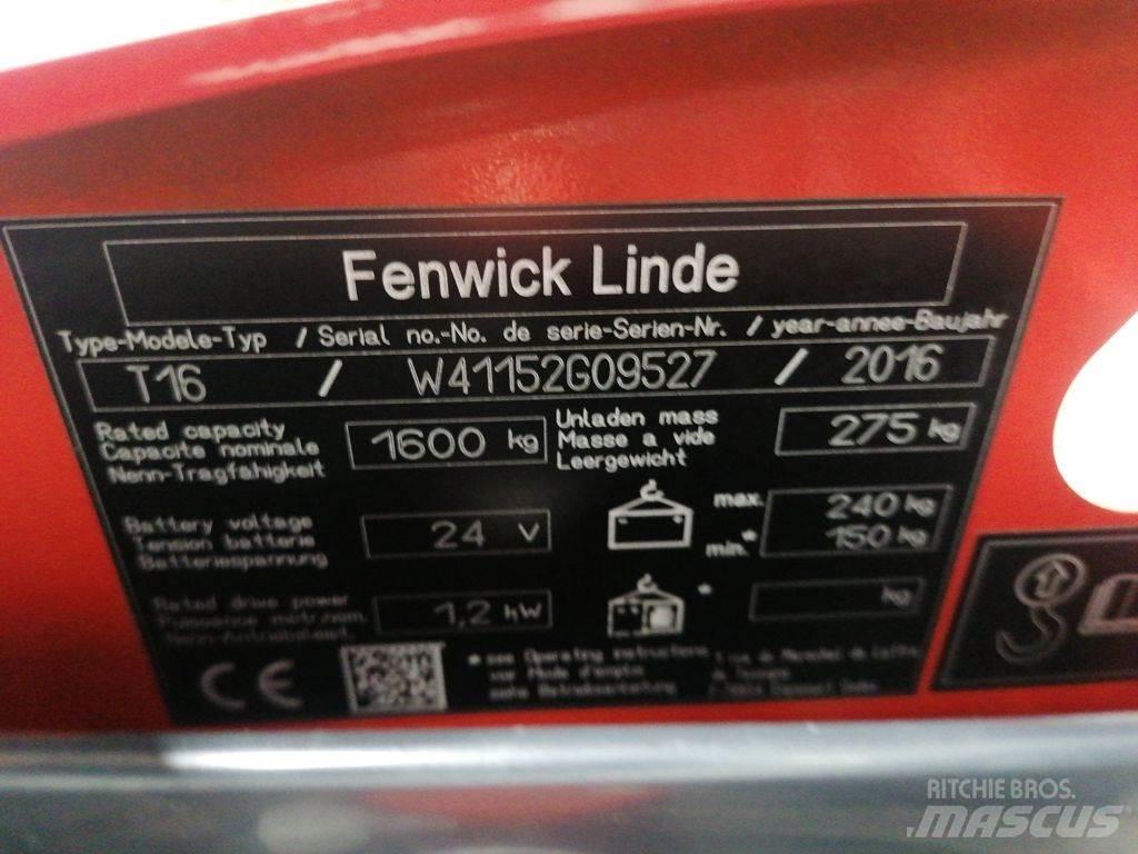 Linde T16 Električni nizko dvižni viličar