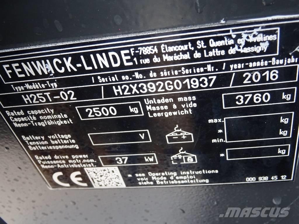 Linde H25T-02 Plinski viličarji