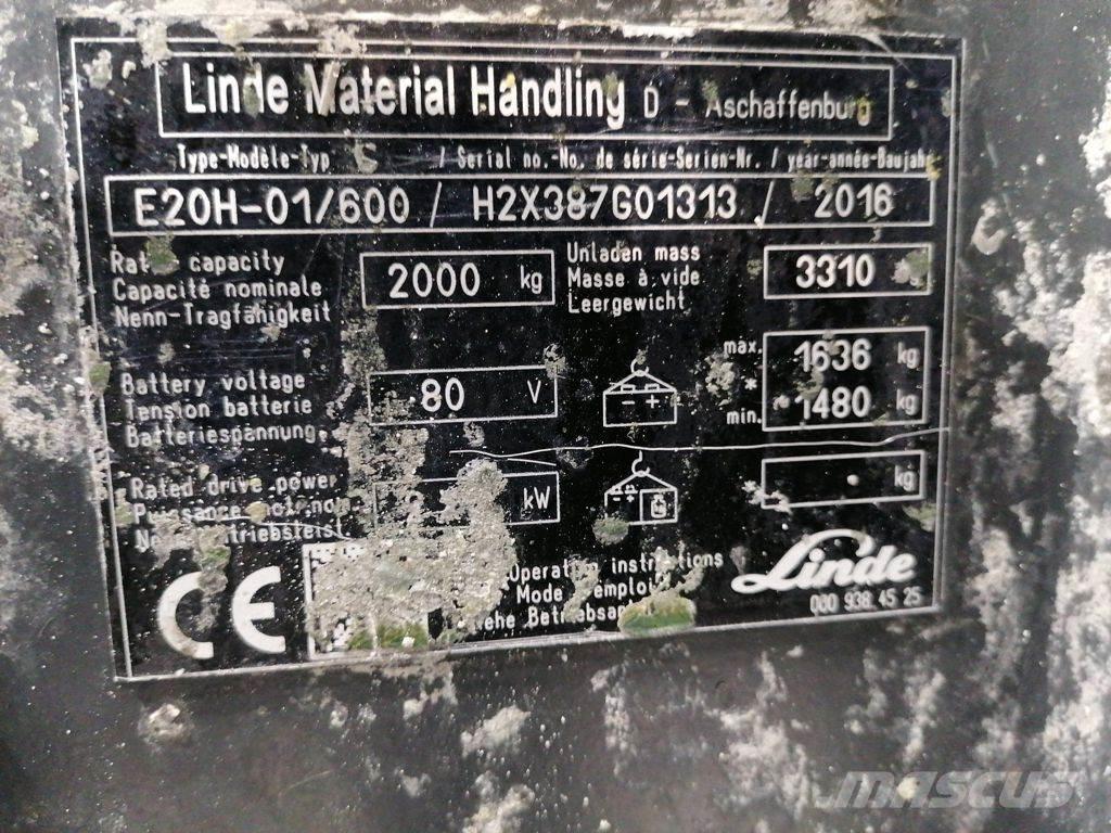 Linde E20H-01/600 Električni viličarji