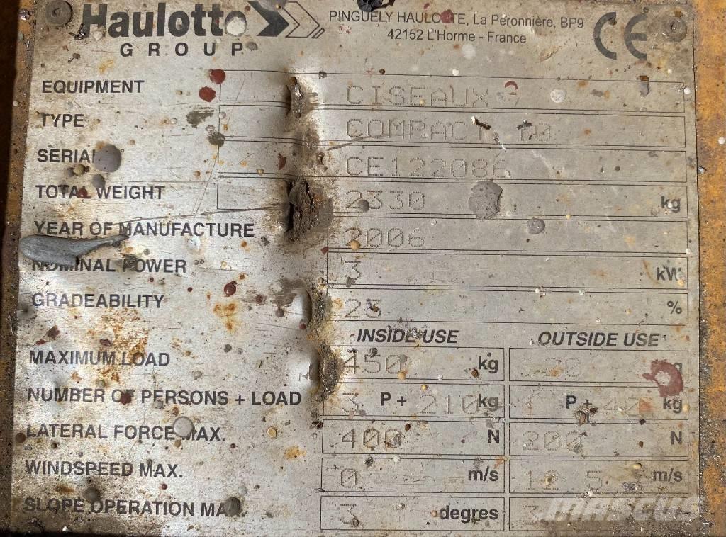 Haulotte Compact 10 Škarjaste dvižne ploščadi