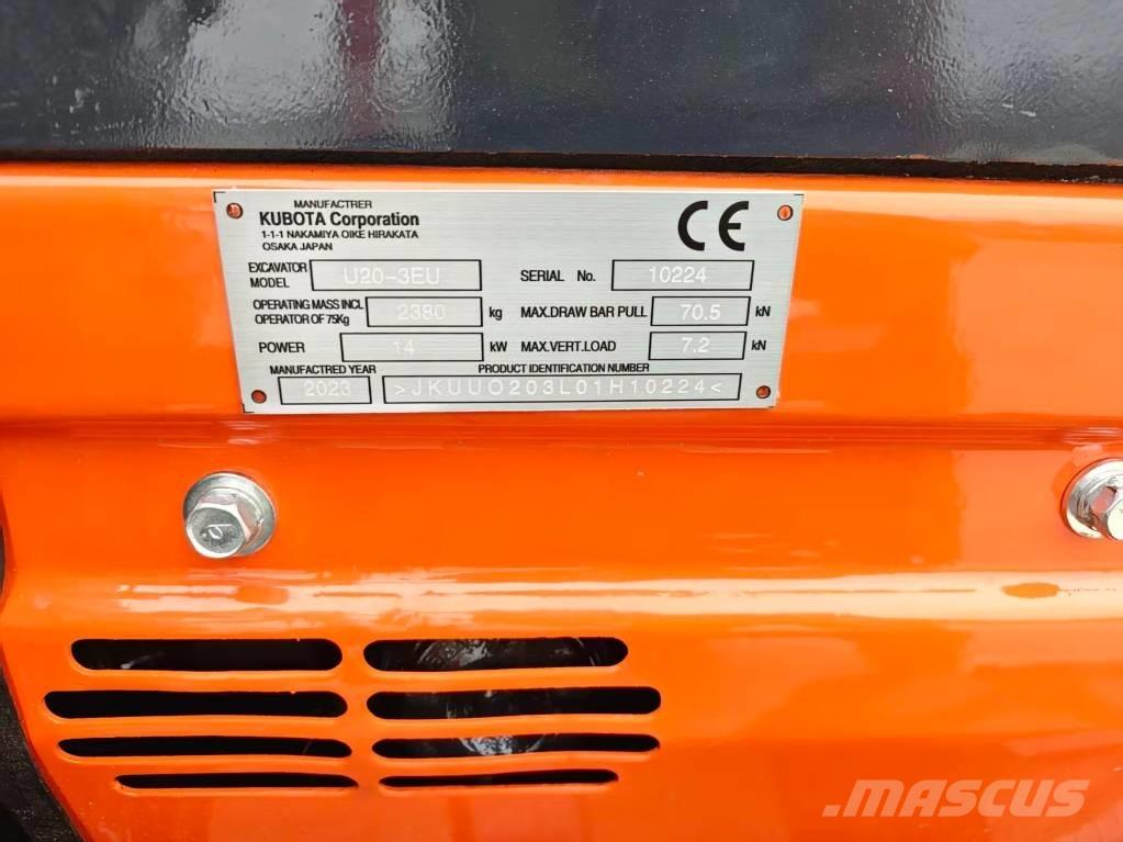 Kubota U20-3EU Mini bagri <7t