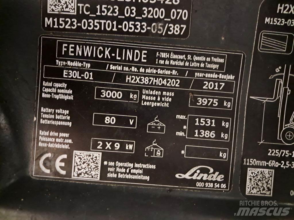 Linde E30L-01 Električni viličarji