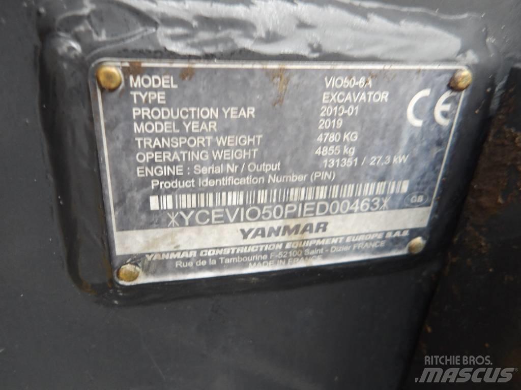 Yanmar Vio 50 Mini bagri <7t