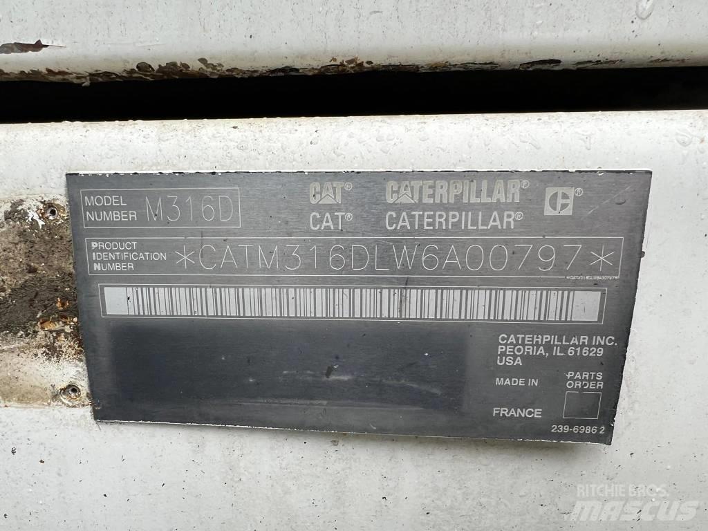CAT 316 d Bagri na kolesih