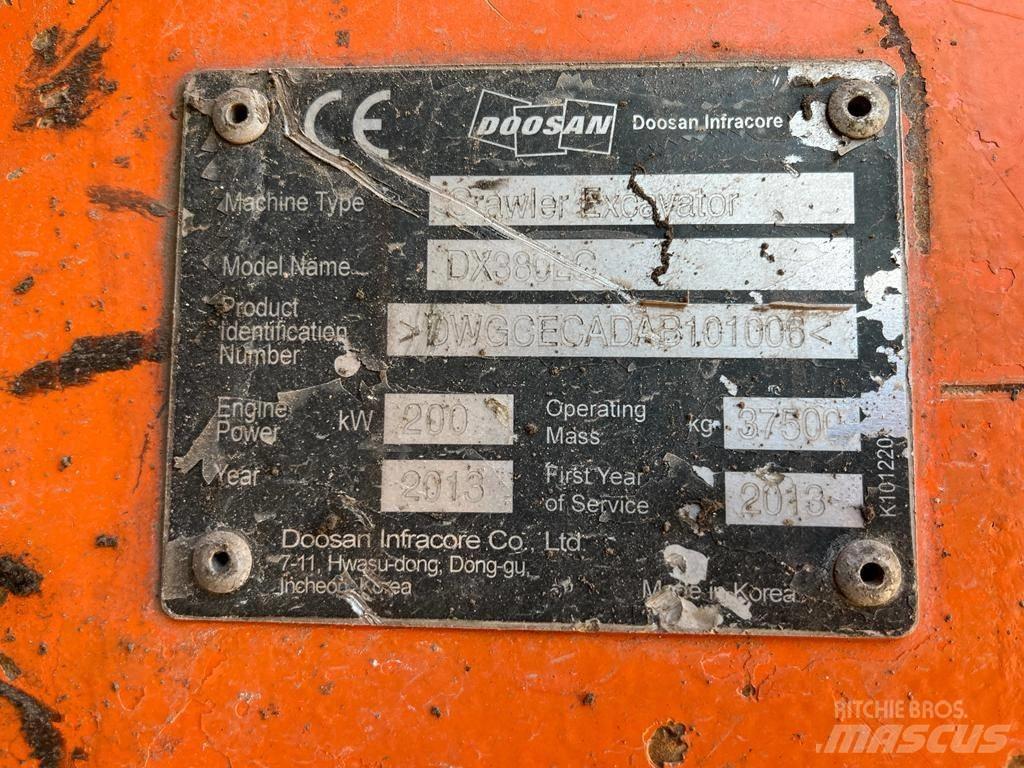 Doosan DX 380 LC Bagri goseničarji