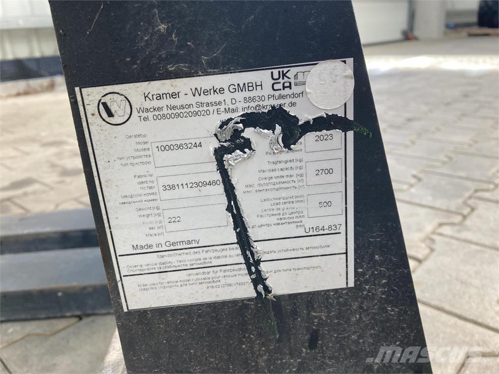 Kramer 1200 mm Priključki za čelni nakladalec