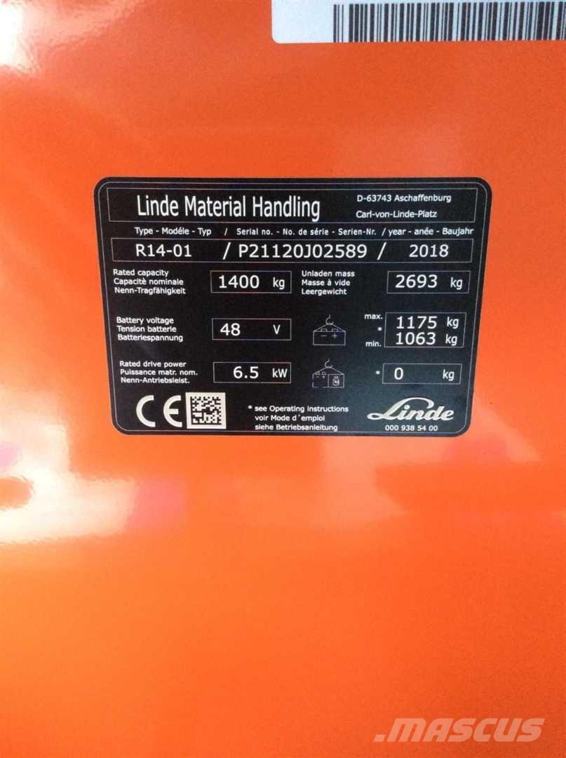 Linde R14 Viličarji s pomičnim teleskopom