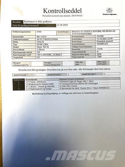 Iveco DAILY 70C18 Tovornjaki zabojniki