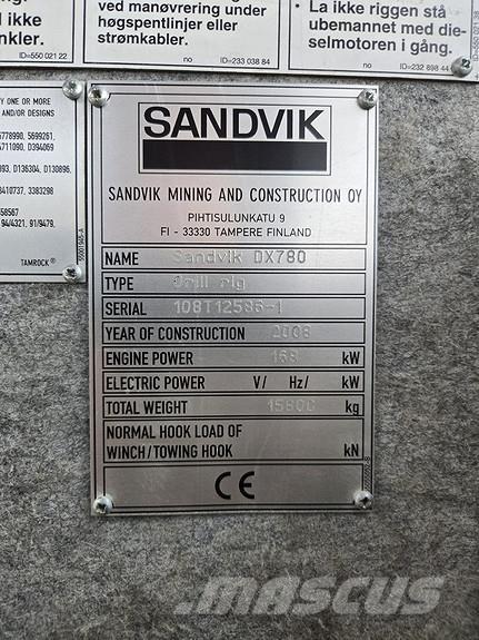 Sandvik DX780 Terenske vrtalne naprave
