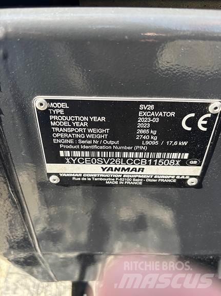 Yanmar SV26 Mini bagri <7t