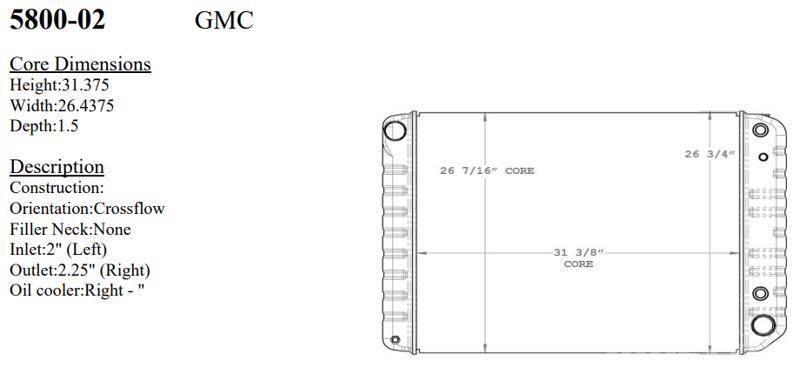 GMC  Radiatorji