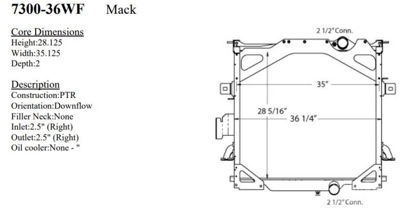 Mack CTP Radiatorji