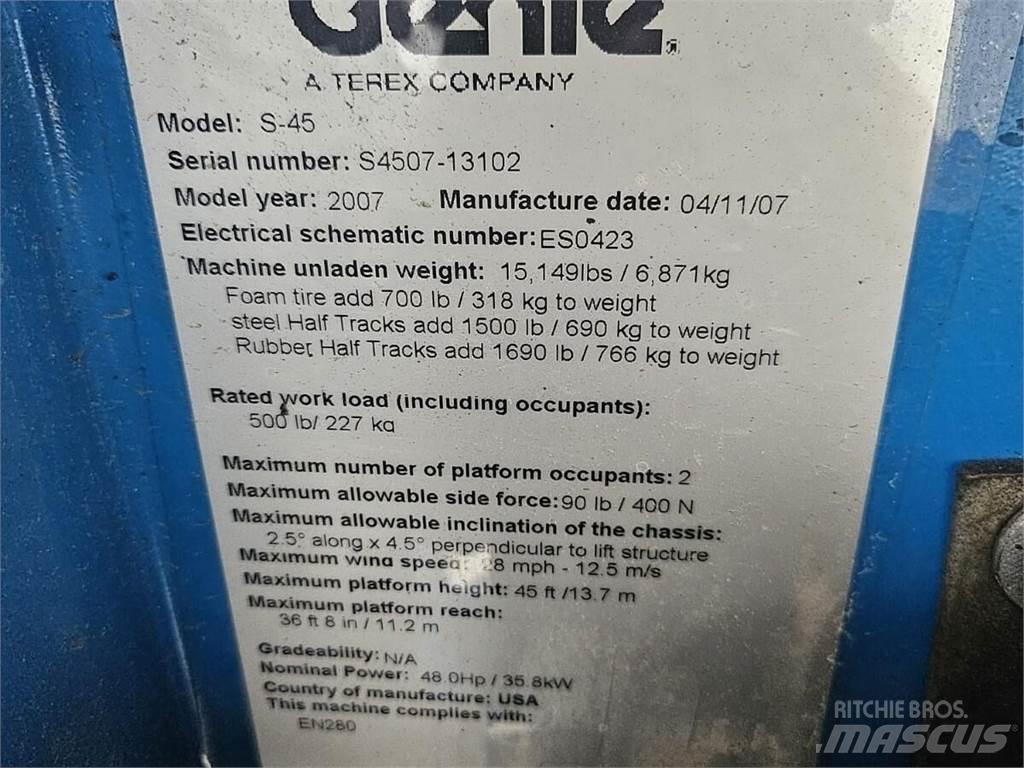 Genie S-45 Teleskopske dvižne ploščadi