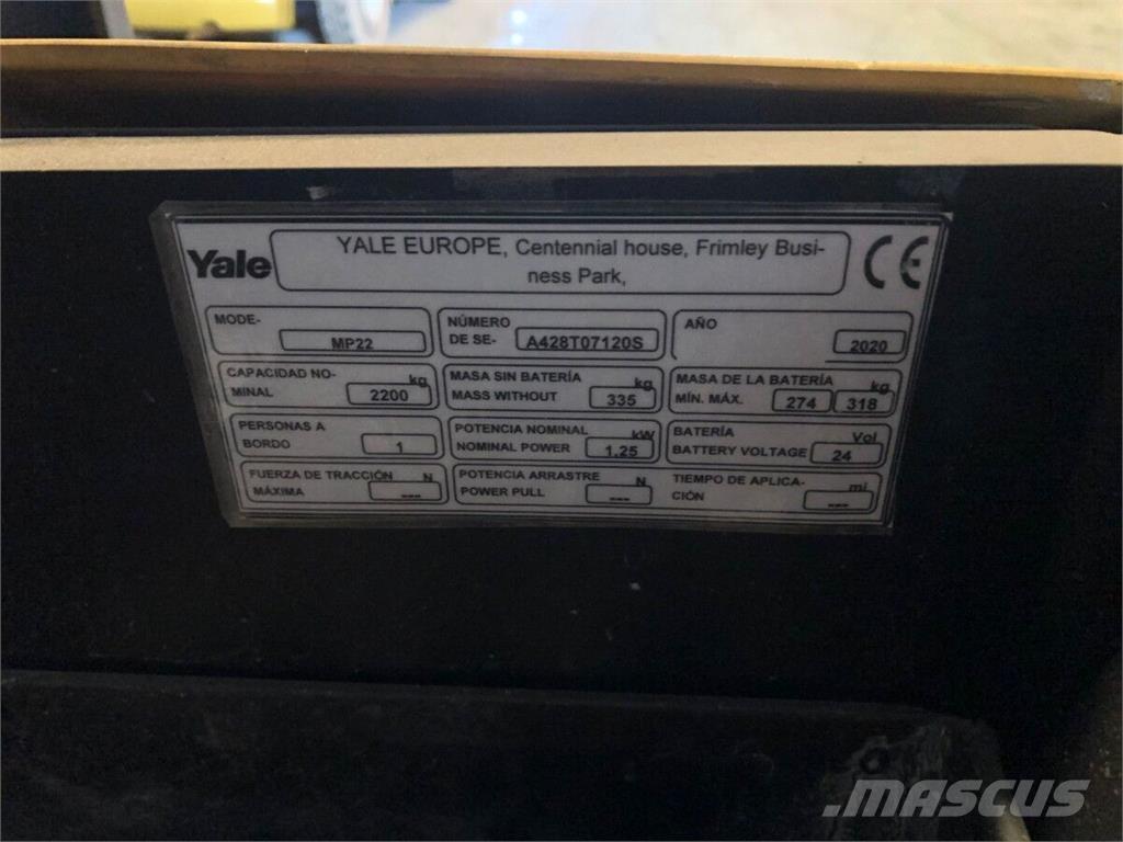 Yale MP22 Ročni paletni viličarji