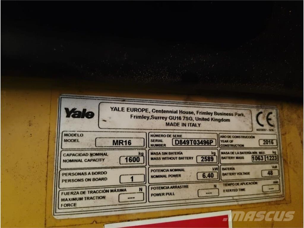 Yale MR16 Manipulacija materiala - drugo