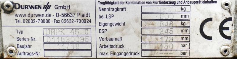 Durwen DRPK45C Manipulacija materiala - drugo
